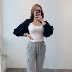 VANANA2 크롭 볼레로 아방핏 여성 니트 가디건