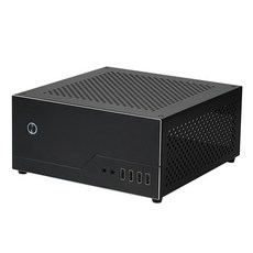 케이스 알루미늄 HTPC 사무실 게임 홈 시어터 마이크로 섀시 용 미니 ITX 컴퓨터, 검은색