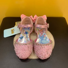 비아니키즈 신데렐라 오픈플랫 핑크 걸으면 불빛이 나며 뒤에 리본이 달려있는 핑크공주구두 리뷰후기