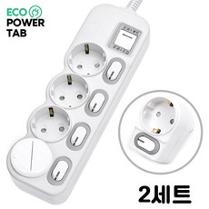 에코파워탭 국산 LED 메인 절전 과부하차단 4구 멀티탭 L자1구 안전커버 리뷰후기