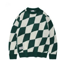 비전스트릿웨어 VISION STREETWEAR VSW Brushed Checker 니트 그린