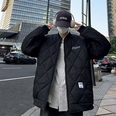겨울남성패딩트렌드하이넥코트 물결도톰패딩코트M829