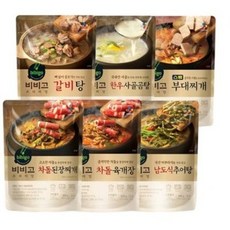 비비고 프리미엄 즉석국 즉석탕 6종(갈비탕400g + 차돌된장찌개460g + 차돌육개장500g + 추어탕460g + 스팸부대찌개460g + 한우사골곰탕500g), 1세트