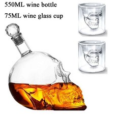 스컬 위스키 디캔딩 와인 보드카 버번 에어레이션 디캔터 글라스 세트, 550ML B
