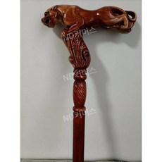 할아버지 할머니 명아주 지팡이 청려장 연수목 미끄럼방지 목발, I.표범머리