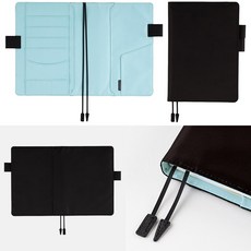 HOBONICHI TECHO 호보니치 테쵸 커버 A6 컬러즈 colors 6색 Gingham 1색, Black x Clear Blue