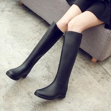 여자 여성 장마철 심플 고급 고무 롱 레인부츠 패션 장화 리뷰후기