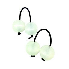 아살라토 초보자용 아프리카 셰이커 아사라토 리듬 볼 마라카스 싱글 핸드 타악기 2 현 4 공 1 쌍, All White