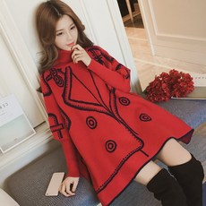 여성 가오리핏 니트 빅사이즈 터틀넥 패턴 스웨터 미친 프로모션 리뷰후기