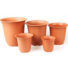 갑조네 플라스틱화분 원형화분 무늬토기화분