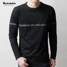 버클리클 라인브러쉬 긴팔티 남성 티셔츠 면 티 남자 프린팅 라운드 국내생산 리뷰후기