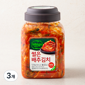 비비고 썰은 배추김치, 1.2kg, 3개