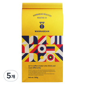 워너빈 예가체프 G4 원두커피, 에스프레소, 500g, 5개