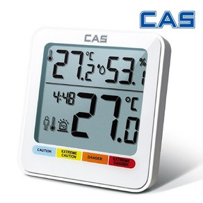 카스 CAS 디지털 체감온도계 T700 온습도계 체감온도 측정기 측정계, 1개, 화이트