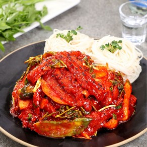 삭히지 않아 맛있는 셰프애찬 새콤달콤 홍어 야채무침 잔치음식 캠핑 음식 술안주, 600g, 1개