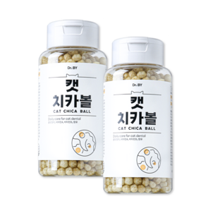닥터바이 캣치카볼 고양이 구강 간식 치태 관리, 2세트, 30g, 우유