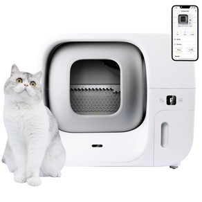 Amicura Cura3 자동 고양이 화장실 자동포장 어플연동 사막화 방지 탈취 100% 방수구조, 1개, 화이트