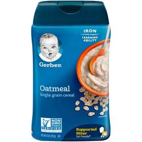 Gerber 嘉寶 孩童穀物麥片副食品, 燕麥口味, 227g, 1瓶