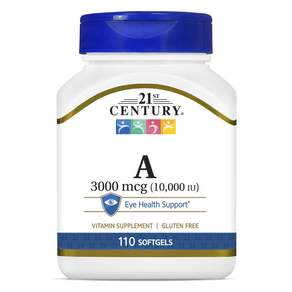 21St Century 維他命A軟膠囊 3000mcg, 1個, 110顆