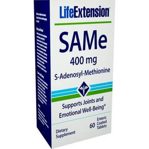 LIFE EXTENSION SAMe腸溶補充錠 400mg, 1盒, 60顆