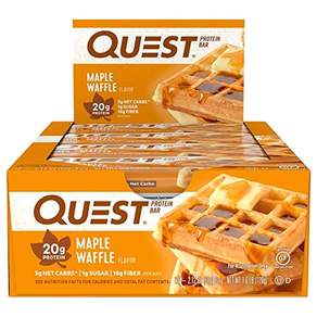 Quest Nutrition 高蛋白能量棒, Maple Waffle, 12入