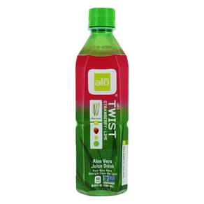 Alo Evera Juice Drink Twist Strawberry + Lime 不含麩質 素食主義者 不含脂肪, 1個, 500ml