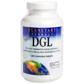 Planetary Herbals DGL解甘草甜素咀嚼錠, 1個, 200 入