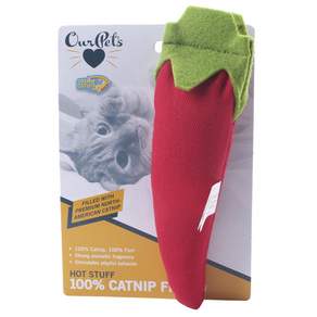 OurPets Cosmic Hot Stuff Catnip Field 貓玩具, 1個, 紅+綠