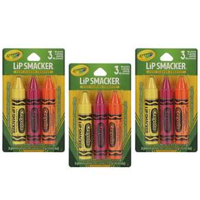 LiP SMACKER 蠟筆造型護唇膏組 12g 3入, 3組, Banana Mania+Pink Sherbet+Outrageous Orange