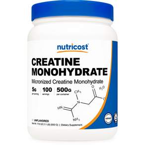 nutricost 水合型肌酸粉, 500g, 1罐