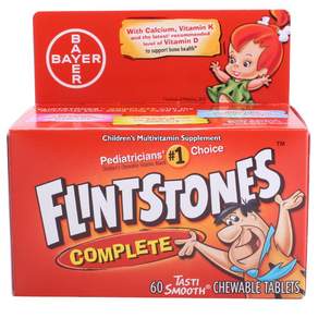 FLINTSTONES 維他命咀嚼錠, 1瓶, 60顆