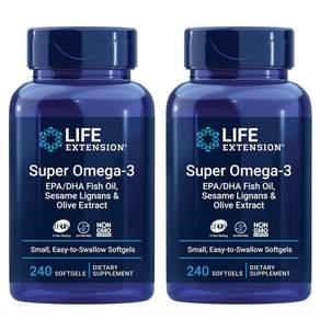 LIFE EXTENSION Super Omega 3魚油軟膠囊, 2罐, 240顆