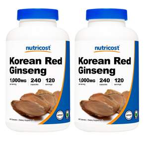 nutricost 韓國紅蔘膠囊 1000mg, 240 入, 2個