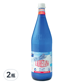 LAURETANA 蘿莉塔娜 冰河氣泡水 玻璃瓶, 1L, 2瓶