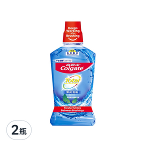 Colgate 高露潔 全效含氟漱口水 薄荷清新, 500ml, 2瓶