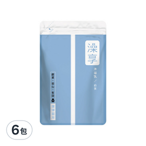 澡享 沐浴乳補充包 白茶, 650g, 6包