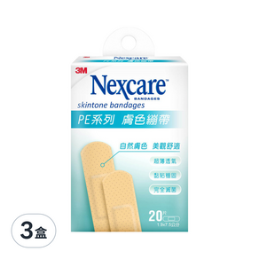 3M Nexcare PE系列 膚色繃帶, 20片, 3盒