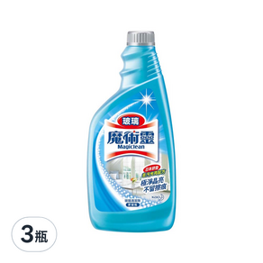 Kao 花王 Magiclean 魔術靈 玻璃清潔劑 更替瓶 檸檬香, 500ml, 3瓶