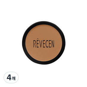 REVECEN 遮瑕控油粉餅 17g, 009 Dark Beige, 4個