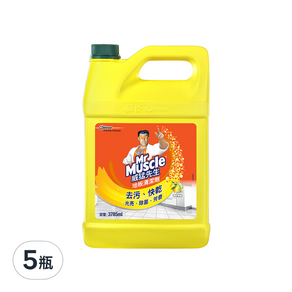 Mr Muscle 威猛先生 地板清潔劑 清新檸檬, 3785ml, 5瓶