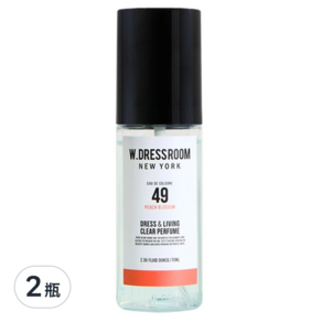 W.DRESSROOM 多麗絲 衣物居家香氛噴霧, No.49 Peach Blossom 蜜桃茉莉, 70ml, 2瓶