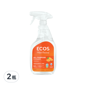 ECOS 全效多功能清潔劑 柑橘橙香, 650ml, 2瓶