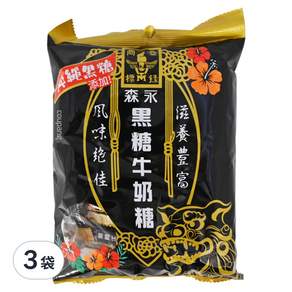 MORINAGA 森永 沖繩黑糖牛奶糖, 90g, 3袋