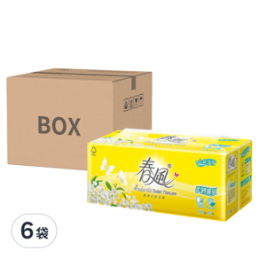 春風 超細柔抽取式衛生紙 2層 110張, 12包, 6袋