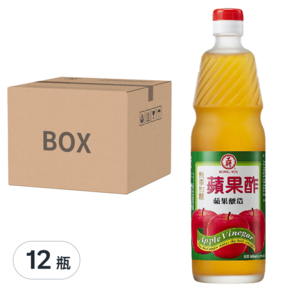 工研 無糖蘋果醋, 600ml, 12瓶