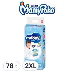 滿意寶寶 moony 日本版 頂級超薄褲型尿布 女童, XXL, 78片
