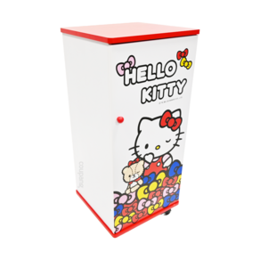 Hello Kitty 三層櫃滾輪櫃 白層 SKT11441, 蝴蝶結