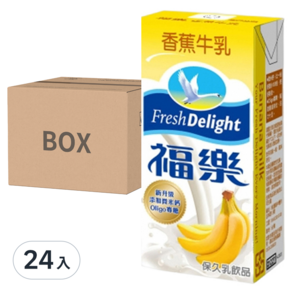 福樂 香蕉調味乳, 200ml, 24入