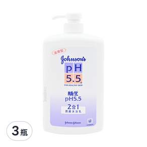 Johnson's 嬌生 嬰兒 PH5.5 2合1潤膚沐浴乳, 1L, 3瓶