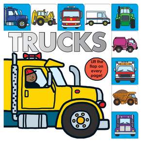 英文書 Trucks 翻翻書 lift-the-flap tab books 1歲以上, Priddy Books